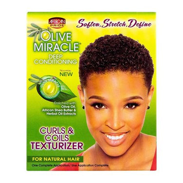 African Pride Olive Miracle Curls & Coils Texturizer – 1 Application - ANNS BEAUTY SUPPLY